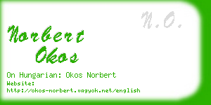 norbert okos business card